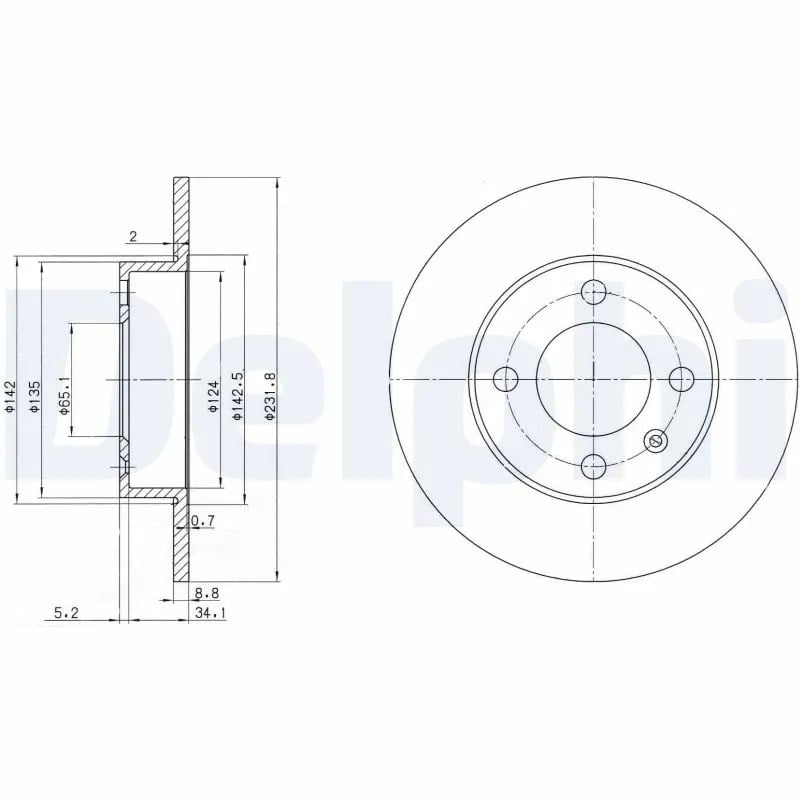 DELPHI BG3505 Fren Diski 6N0615601A uygun fiyat hızlı kargo