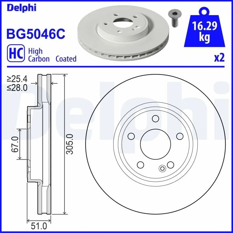 DELPHI BG5046C Fren Diski 2474210412 uygun fiyat hızlı kargo