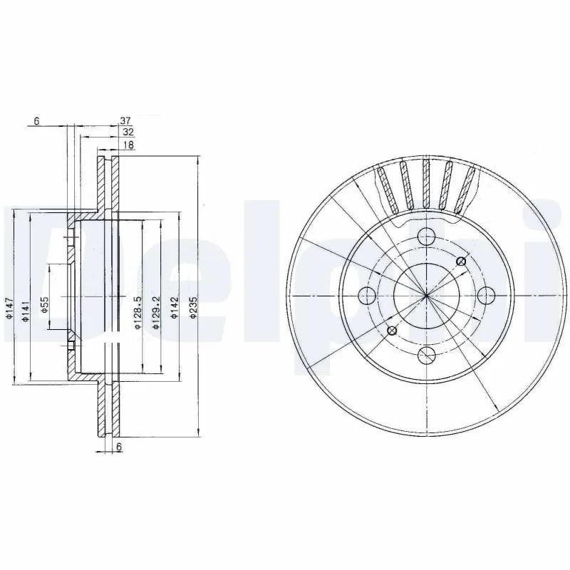 DELPHI BG3519 Fren Diski 43512 0D010 uygun fiyat hızlı kargo