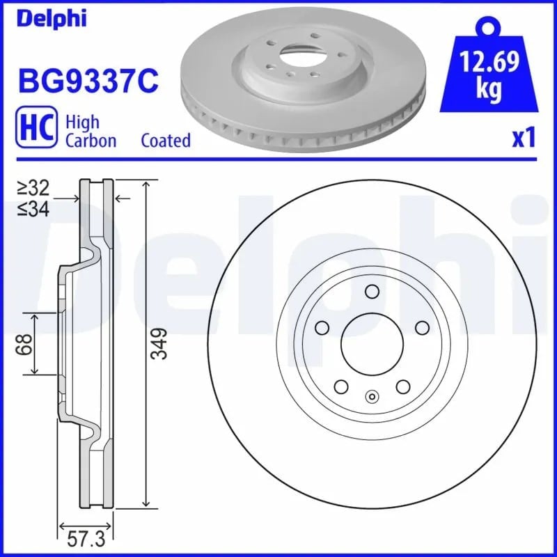 DELPHI BG9337C Fren Diski 4M0615301AB uygun fiyat hızlı kargo