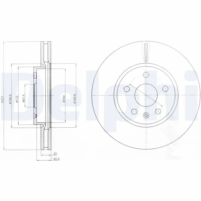 DELPHI BG4189 Fren Diski 13501308 uygun fiyat hızlı kargo