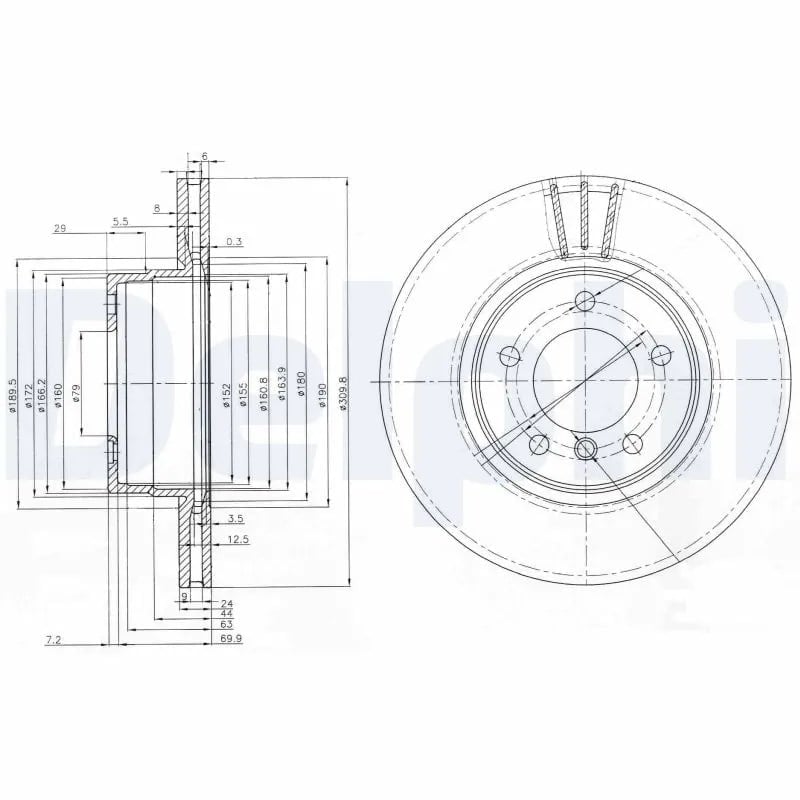 DELPHI BG3870 Fren Diski 34116764021 uygun fiyat hızlı kargo