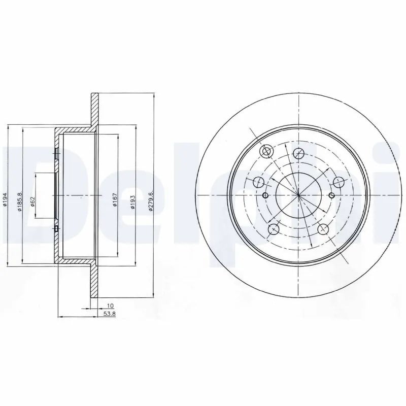 DELPHI BG4303 Fren Diski 42431 05050 uygun fiyat hızlı kargo