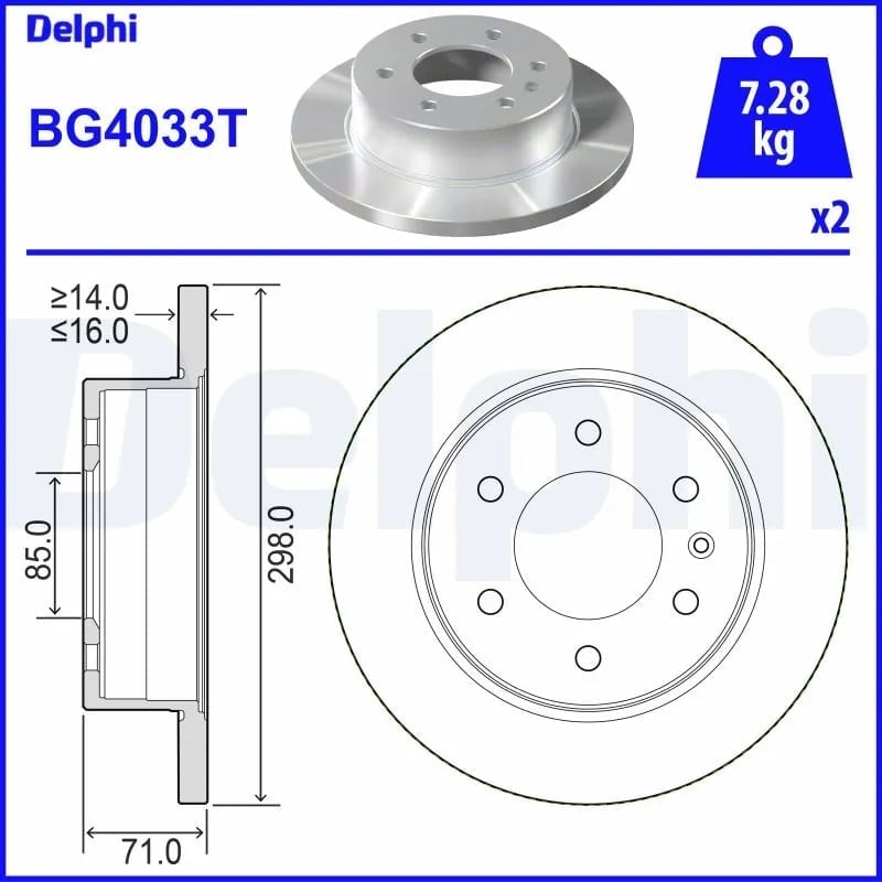 DELPHI BG4033T Fren Diski 2E0615601A uygun fiyat hızlı kargo