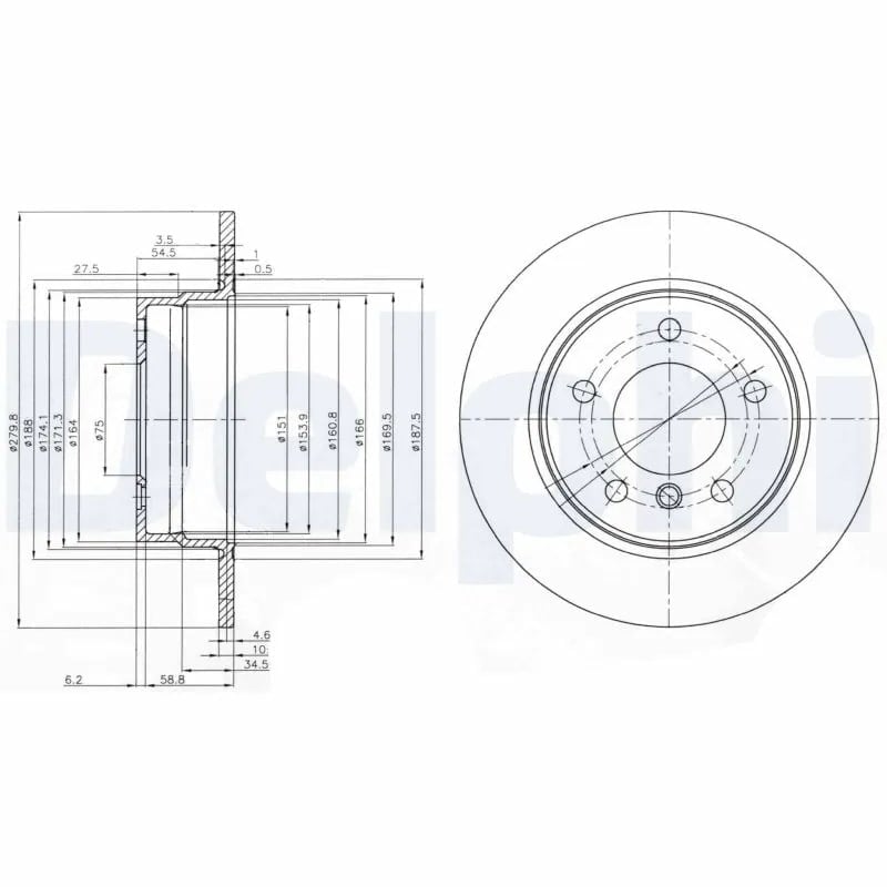 DELPHI BG3948C Fren Diski 34216764647 uygun fiyat hızlı kargo