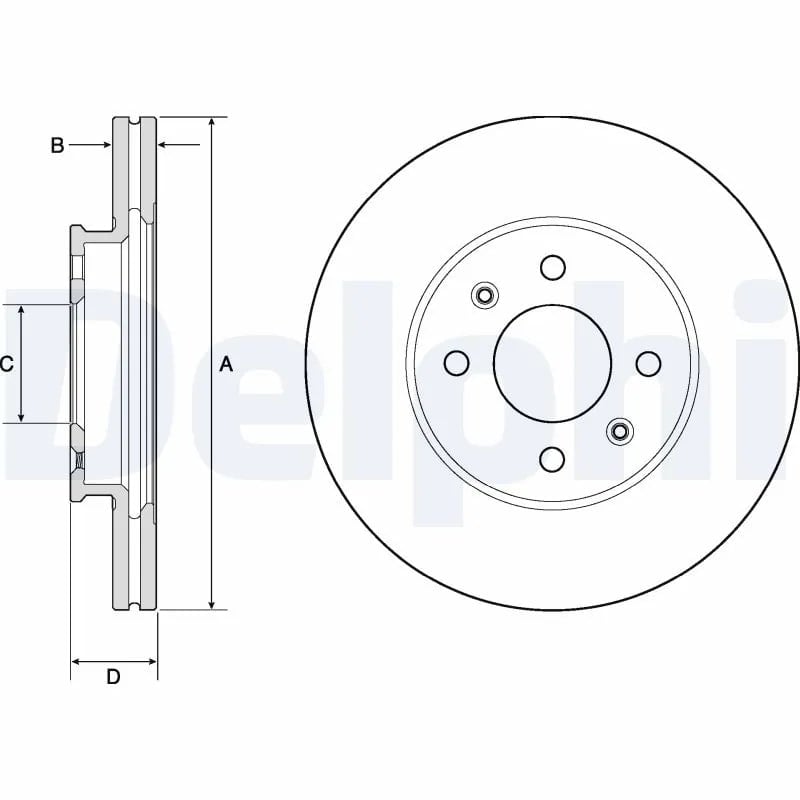 DELPHI BG4744C Fren Diski 51712 1W250 uygun fiyat hızlı kargo