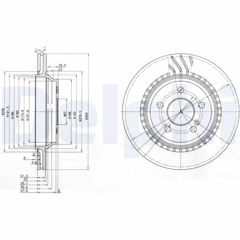 DELPHI BG3726 Fren Diski 2104210812 uygun fiyat hızlı kargo