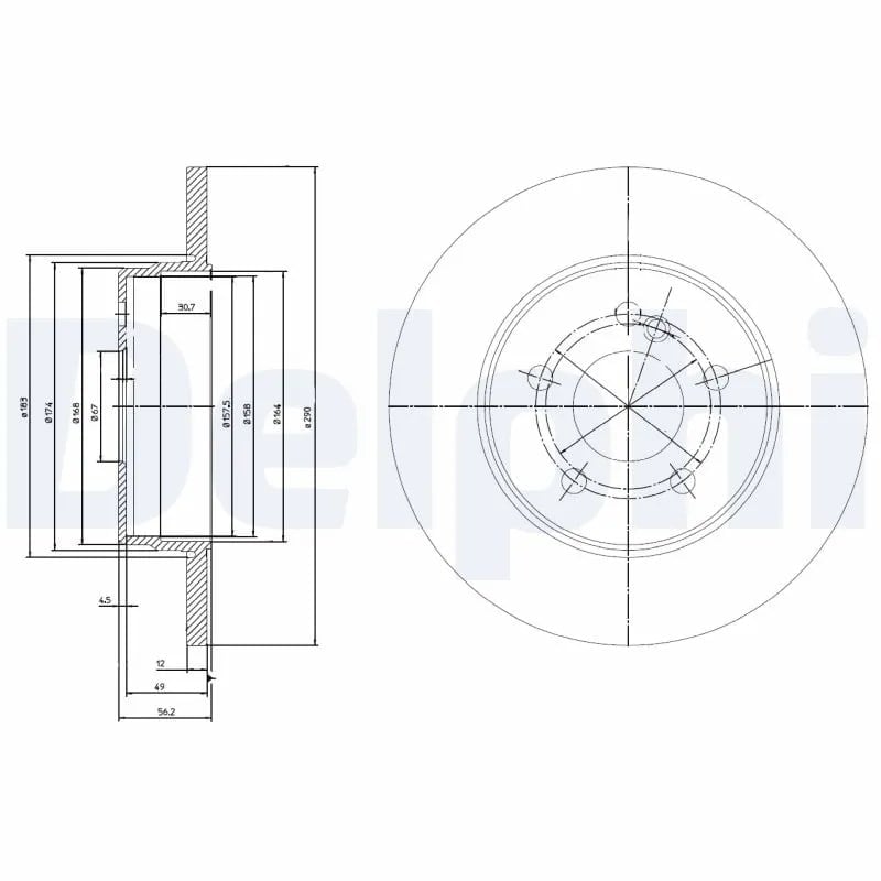 DELPHI BG3208 Fren Diski 1J0615301D uygun fiyat hızlı kargo