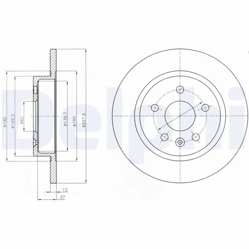 DELPHI BG4199C Fren Diski 13502134 uygun fiyat hızlı kargo