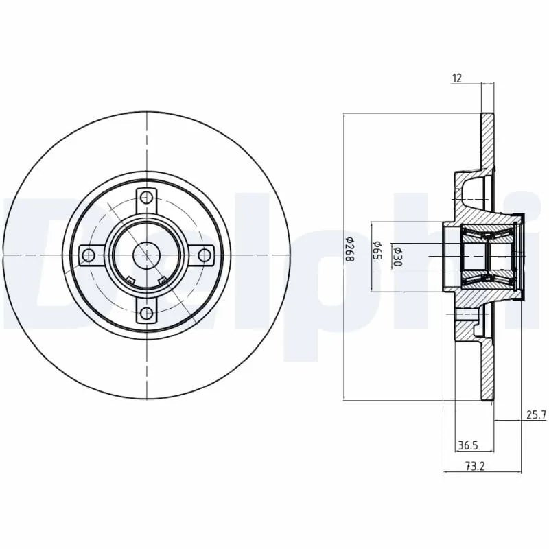 DELPHI BG9053RSC Fren Diski 1611840880 uygun fiyat hızlı kargo