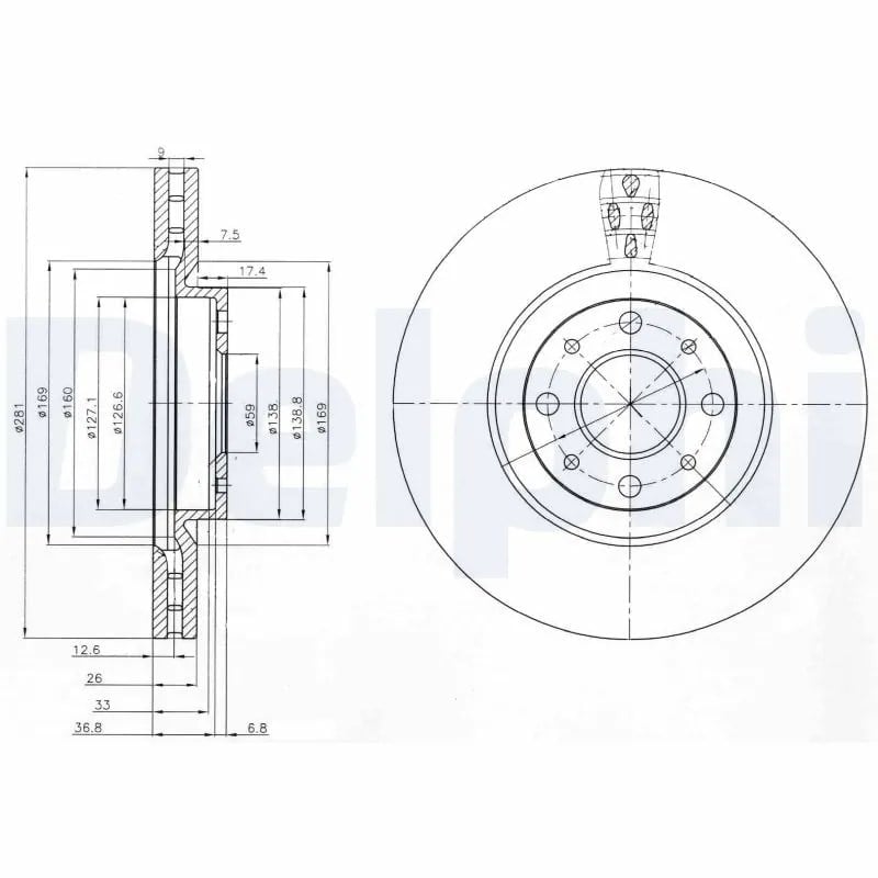 DELPHI BG3699 Fren Diski 46535086 uygun fiyat hızlı kargo