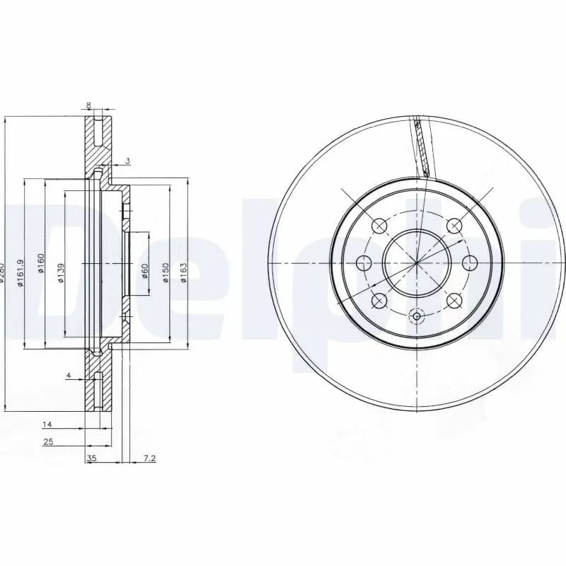 DELPHI BG3989 Fren Diski 569006 uygun fiyat hızlı kargo