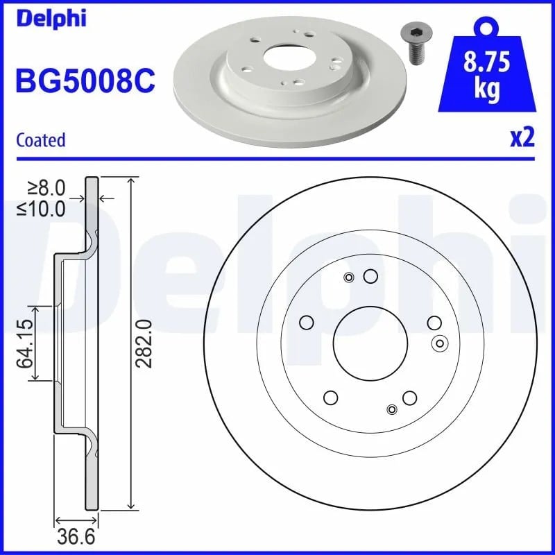 DELPHI BG5008C Fren Diski 42510TGNG00 uygun fiyat hızlı kargo