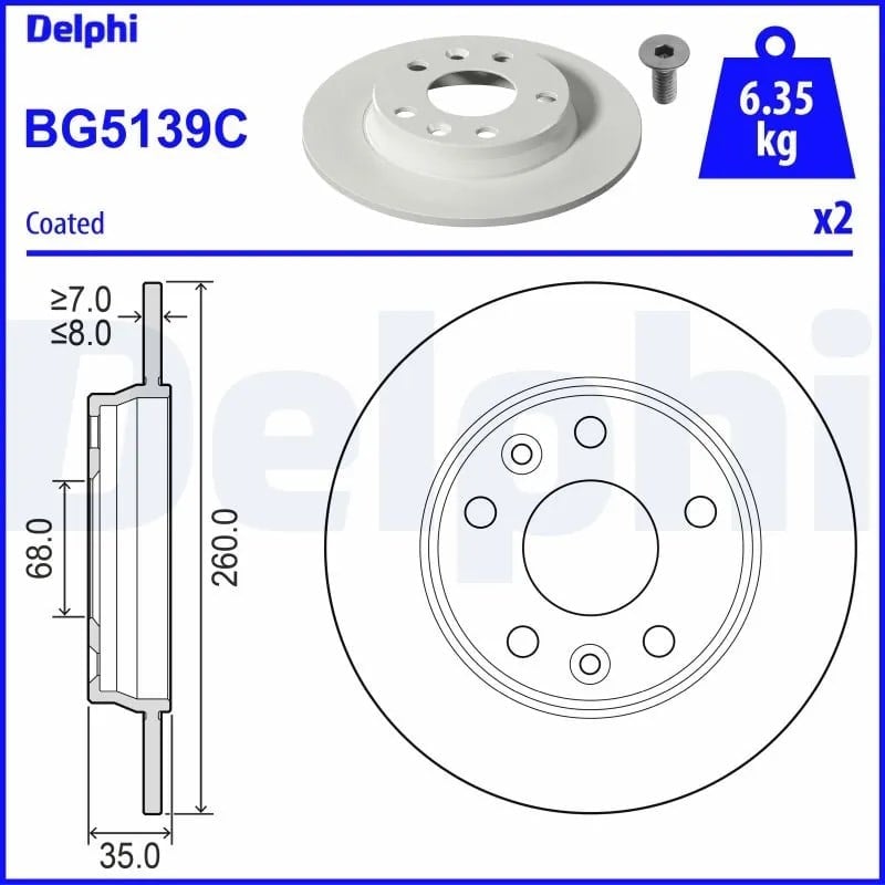 DELPHI BG5139C Fren Diski 440A09572R uygun fiyat hızlı kargo