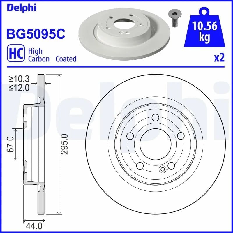 DELPHI BG5095C Fren Diski 2474230212 uygun fiyat hızlı kargo
