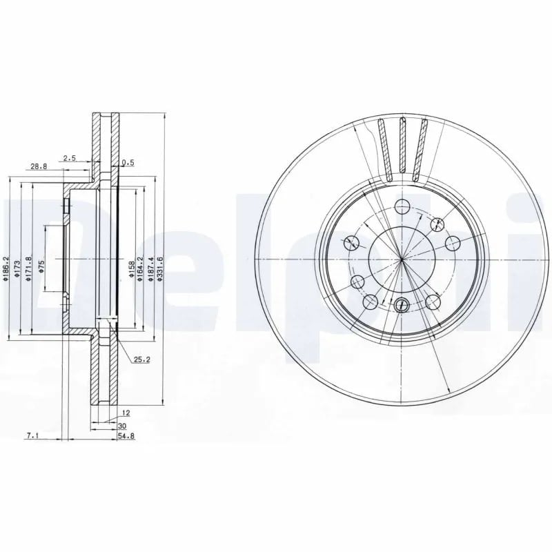 DELPHI BG3628 Fren Diski 34116750713 uygun fiyat hızlı kargo