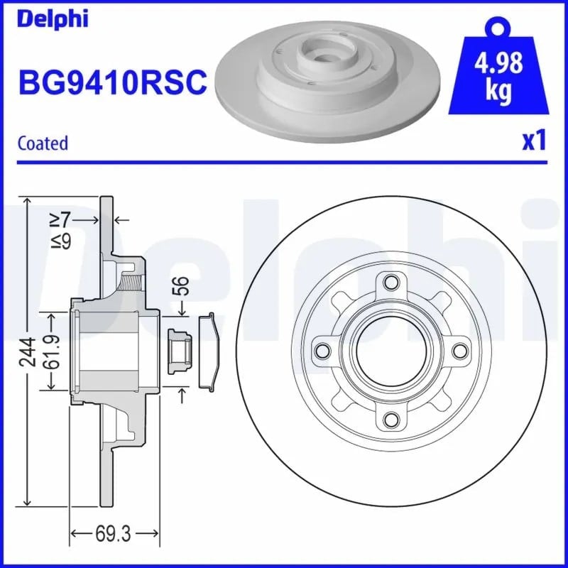 DELPHI BG9410RSC Fren Diski 1623835180 uygun fiyat hızlı kargo