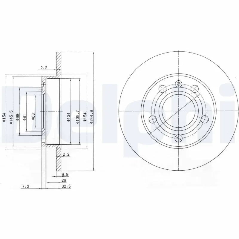 DELPHI BG2753C Fren Diski 8E0615601P uygun fiyat hızlı kargo