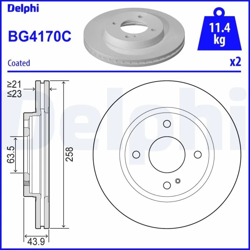DELPHI BG4170C Fren Diski 1523795 uygun fiyat hızlı kargo