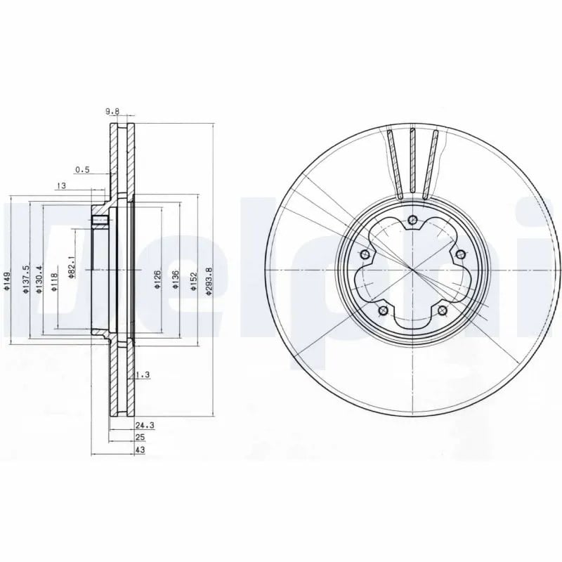 DELPHI BG3504 Fren Diski 1387781 uygun fiyat hızlı kargo