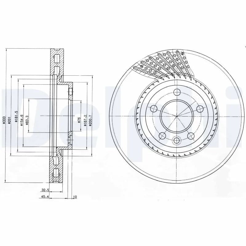 DELPHI BG9892 Fren Diski 7H0615301E uygun fiyat hızlı kargo