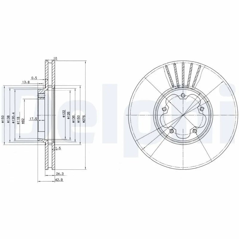 DELPHI BG3676 Fren Diski 1456667 uygun fiyat hızlı kargo