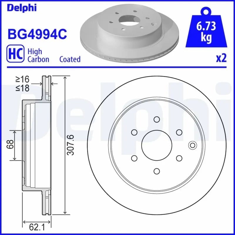 DELPHI BG4994C Fren Diski 432065XA0A uygun fiyat hızlı kargo