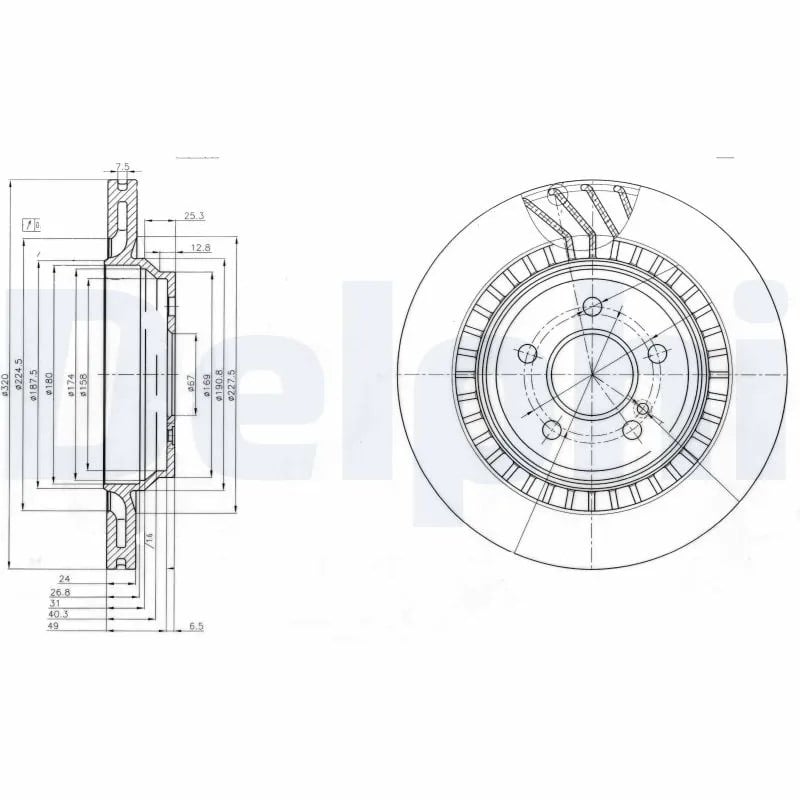 DELPHI BG4144 Fren Diski 2214230412 uygun fiyat hızlı kargo