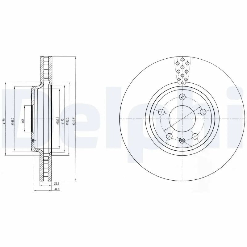 DELPHI BG4080C Fren Diski 8K0615301A uygun fiyat hızlı kargo