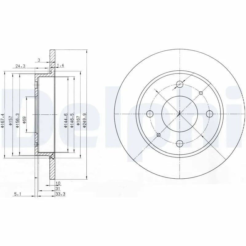 DELPHI BG3971 Fren Diski 4544200072 uygun fiyat hızlı kargo