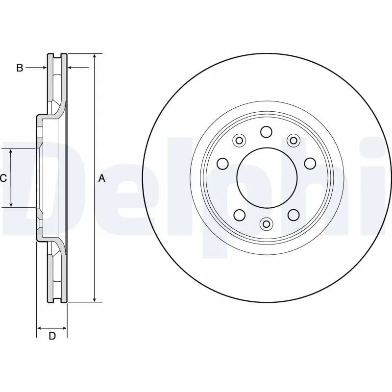 DELPHI BG4806C Fren Diski 1616394580 uygun fiyat hızlı kargo