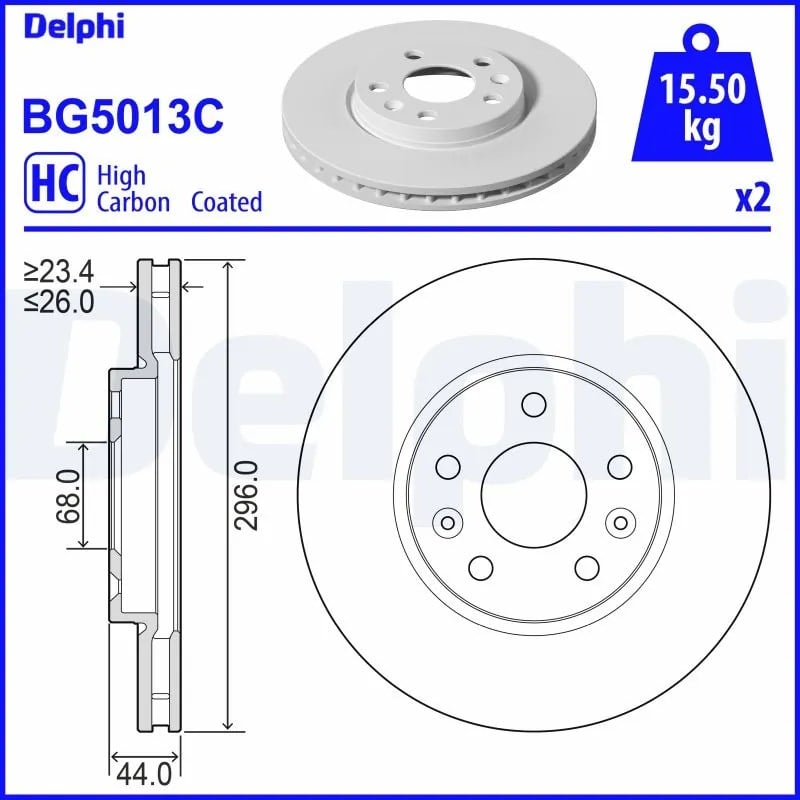 DELPHI BG5013C Fren Diski 402062000R uygun fiyat hızlı kargo