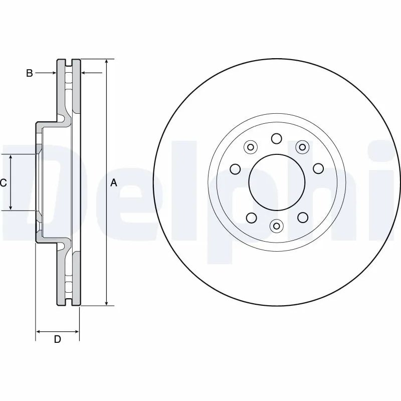 DELPHI BG4805C Fren Diski 155254427 uygun fiyat hızlı kargo