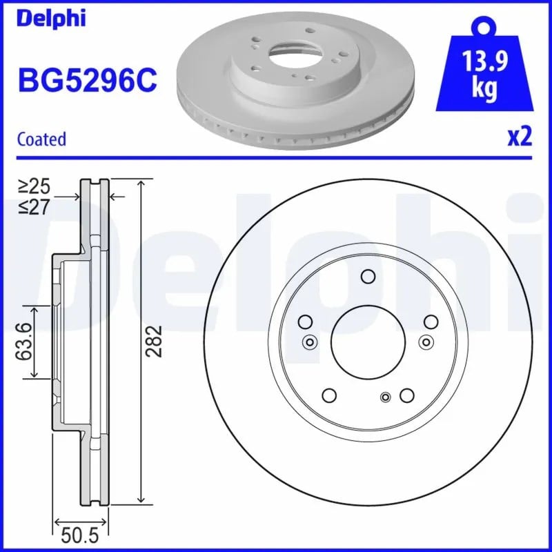 DELPHI BG5296C Fren Diski 2208066 uygun fiyat hızlı kargo