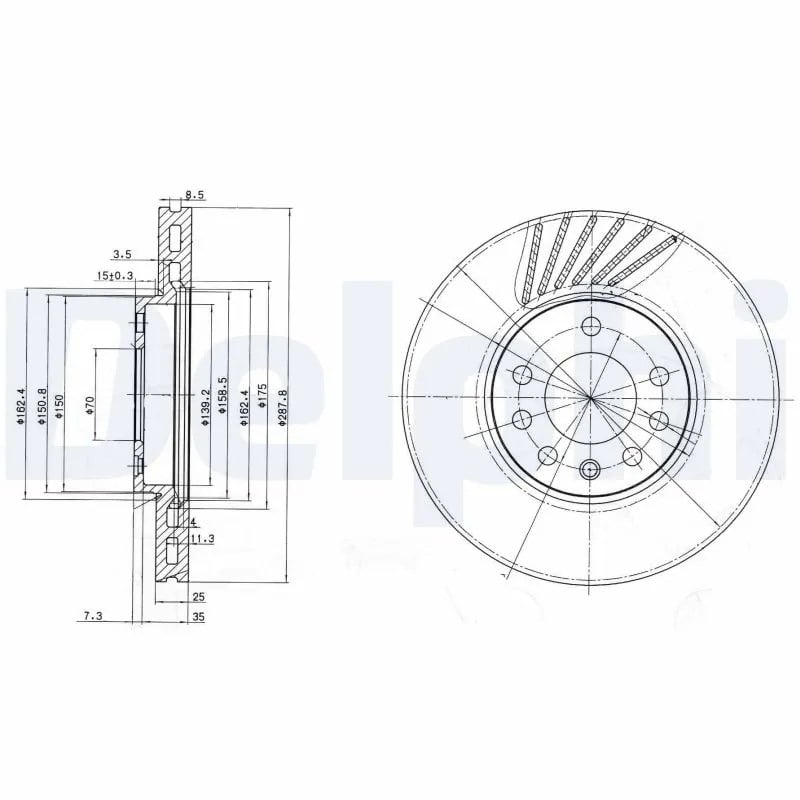 DELPHI BG3142 Fren Diski 32025723 uygun fiyat hızlı kargo