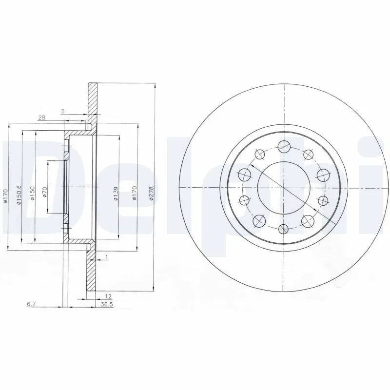 DELPHI BG3994 Fren Diski 46843610 uygun fiyat hızlı kargo