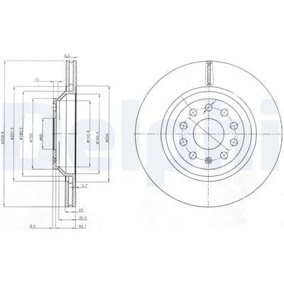DELPHI BG3975 Fren Diski 5Q0615601E uygun fiyat hızlı kargo