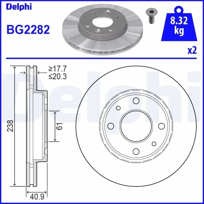 DELPHI BG2282 Fren Diski 40206 00QAJ uygun fiyat hızlı kargo