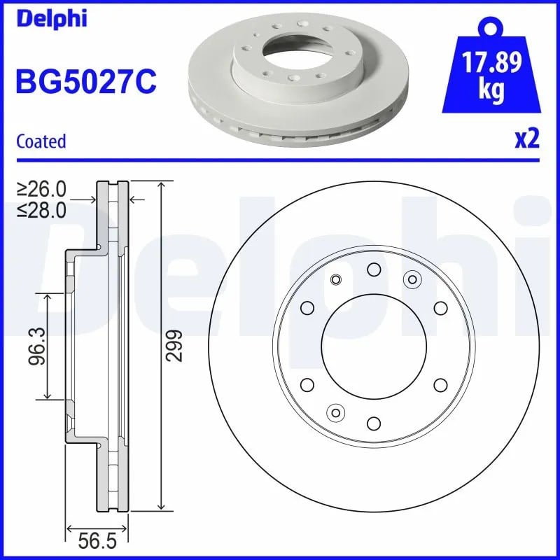 DELPHI BG5027C Fren Diski 5176159000 uygun fiyat hızlı kargo