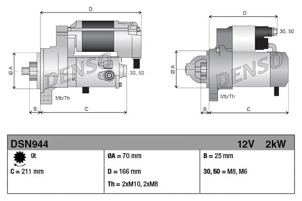 DENSO DSN944 Marş Motoru 5H22 11002 AC uygun fiyat hızlı kargo