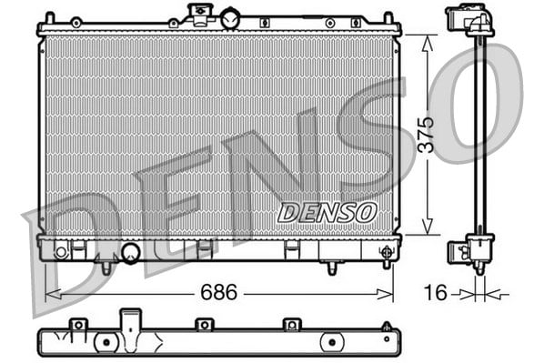 DENSO DRM45025 Su Radyatörü MR968856 uygun fiyat hızlı kargo