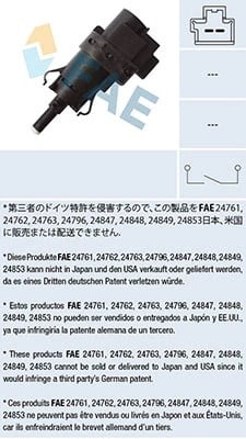 FAE 24847 Fren Pedal Sensörü 1223097 uygun fiyat hızlı kargo