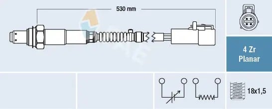 FAE 77256 Oksijen Sensörü Lambda Sensörü 1035595 uygun fiyat hızlı kargo
