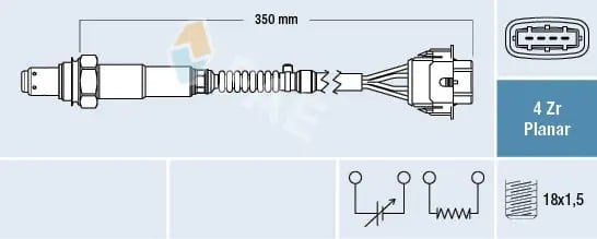 FAE 77208 Oksijen Sensörü Lambda Sensörü 0855253 uygun fiyat hızlı kargo