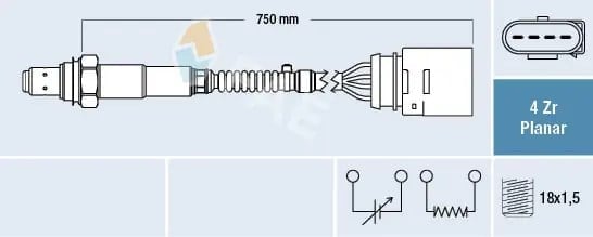 FAE 77906 Oksijen Sensörü Lambda Sensörü 030906262D uygun fiyat hızlı kargo
