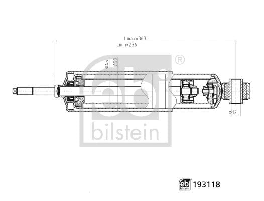 FEBI BILSTEIN 193118 Amortisör 56100 MB40A uygun fiyat hızlı kargo