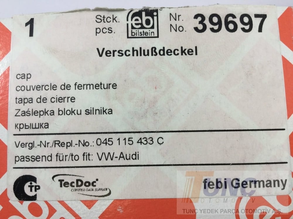 Yağ Filtre Kapağı