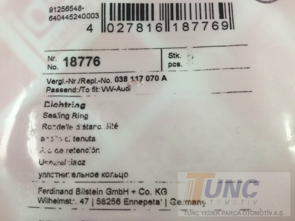 Yağ Soğutucu Contası