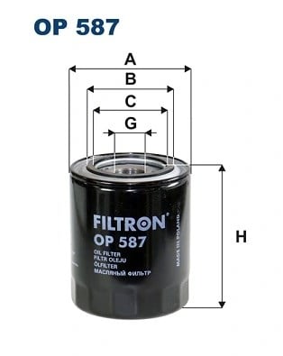 FILTRON OP 587 Yağ Filtresi 15601 78010 uygun fiyat hızlı kargo