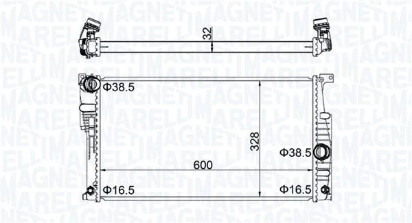 MAGNETI MARELLI 350213202300 Su Radyatörü 17117618807 uygun fiyat hızlı kargo